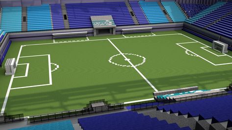 A stadium for any game Minecraft Soccer Stadium, Minecraft Sports Field, Minecraft Football Field, Minecraft Soccer Field, Minecraft Football Stadium, Minecraft Stadium, Minecraft Random, Minecraft Living Room Ideas, Minecraft Living Room