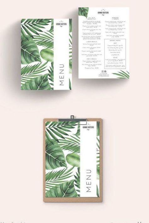 Menu Coffee Shop, Tropical Branding, Vegan Quesadilla, Menu Coffee, Branding Minimalist, Template Restaurant, Cafe Menu Design, Texas Chili, Diy Menu