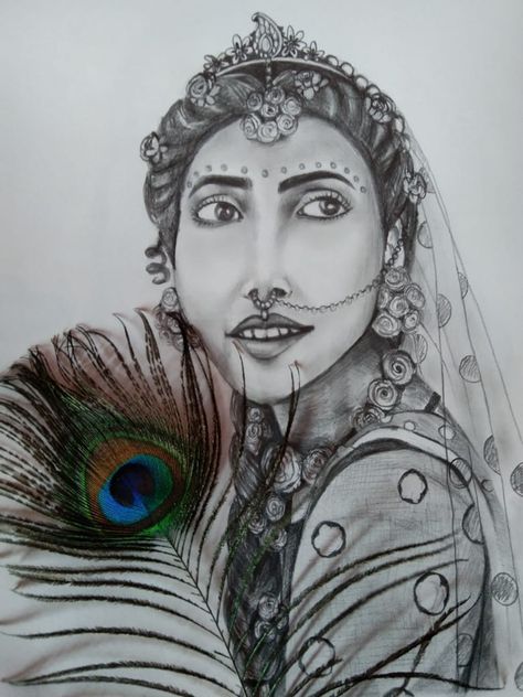 Pencil sketch of malika Singh as radha Mallika Singh Drawing, Mallika Singh As Radha Drawing, Malika Singh As Radha, Malika Singh, Shading Drawing, Mallika Singh, Pencil Sketch, Portrait Drawing, Sketch