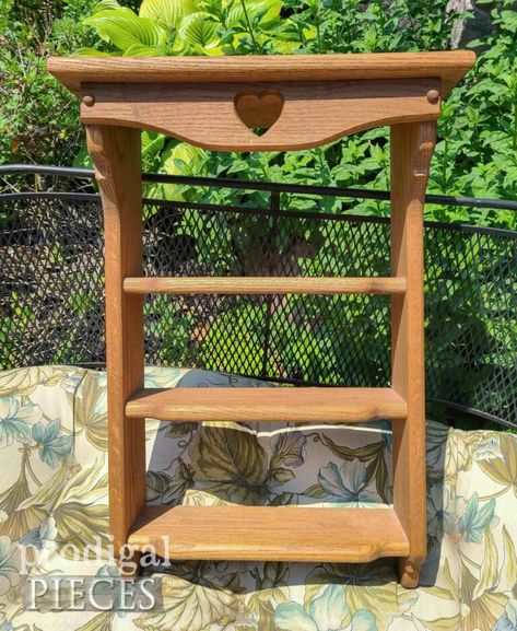 Heart Cubby Shelf Before | prodigalpieces.com #prodigalpieces Wooden Cubby Shelf, Shelf Makeover, Heart Shelf, Wooden Cubby, Cubby Shelf, Vintage Shelf, Wood Bookshelves, Small Shelves, Booth Ideas