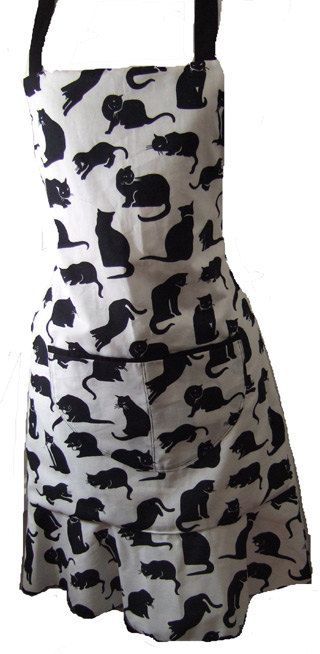 Cat Apron, Cat Kitchen, Kitchen Theme, Cat Apparel, Tom Y Jerry, Cat Things, Full Apron, Cat Fashion, Black Nail