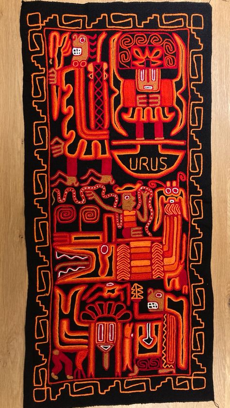 We picked this up when travelling in Peru, on Lake Titicaca, handmade by the indigenous Uros people. I’m not in love with the colours but it is sentimental. Need to get it framed and i guess it will go on the wall going up the stairs. Inca Textiles, Indigenous Embroidery, Indigenous Textiles, Going Up The Stairs, Peru Art, Peruvian Art, Not In Love, Lake Titicaca, Japanese Art Prints