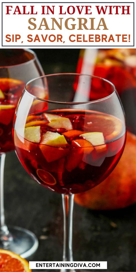 12 Of The Best Fall Sangria Recipes | Cocktails and Jello Shots Red Wine Sangria Fall, Fall Sangria Recipes Red, Sangria Aesthetic, Fall Themed Party, Best Sangria Recipe, Fall Sangria Recipes, Caramel Apple Sangria, Red Sangria Recipes, Easy Sangria Recipes