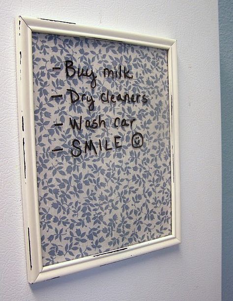 How to make a pretty recycled frame magnetic dry erase board · Recycled Crafts | CraftGossip.com Attic Diy, Diy Dry Erase Board, Shabby Chic Diy Crafts, Old Picture Frames, Attic Room, Shabby Chic Living, Shabby Chic Living Room, Shabby Chic Interiors, Attic Storage