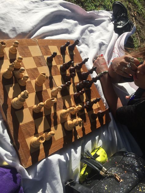 #chess #picnic #date #fun Chess Date Aesthetic, Chess Date, Date Aesthetic, Couple Ideas, Picnic Date, Black Aesthetic, Summer 2024, Chess, Bucket List