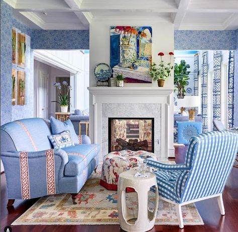 Designer of the Day - Preppy Empty Nester F Have A Good Weekend, Big Reveal, Chinoiserie Chic, Southern Home, The Breakfast, Breakfast Area, Dynamic Design, House And Home Magazine, Blue Christmas