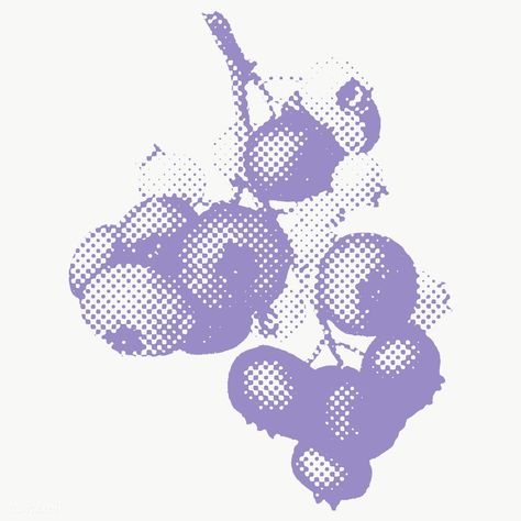 Halftone blueberries design element | free image by rawpixel.com Halftone Design Tshirt, Halftone Tshirt, Blueberry Illustration, Halftone Graphic, Halftone Art, Fruit Collage, Halftone Design, Fruit Icons, Blue Berries