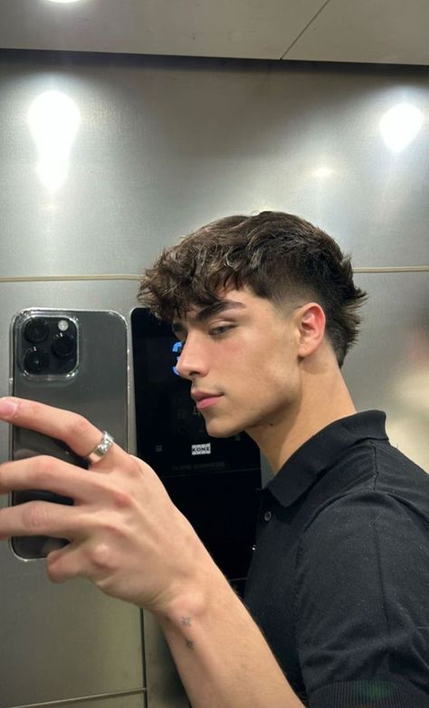 Top 50 Trendy & Cool Men's Fade Haircuts: Detailed Gallery | 50 Best Fade Haircuts for Men (Detailed Gallery) | Aesthetic Hairstyles For Men Men Haircut Aesthetic, Mullet For Boys, Mullet Aesthetic Men, Short Textured Fringe Men, Modern Mullet For Men Straight Hair, Mullet Aesthetic, Male Mullet, Trendy Mullet, Mens Straight Hair