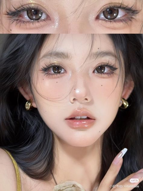 Chinese Everyday Makeup, Wedding Makeup Douyin, Cool Douyin Makeup, Douyin Chinese Makeup, Soft Douyin Makeup Look, Summer Douyin Makeup, Light Douyin Makeup, Douyin Wedding Makeup, Chinese Makeup Douyin