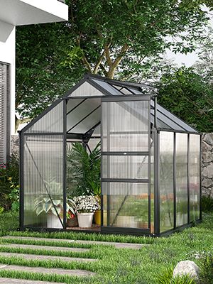 Greenhouse Winter Greenhouse, Hobby Greenhouse, Slide Door, Plants Vegetables, Outdoor Greenhouse, Walk In Greenhouse, Polycarbonate Greenhouse, Sliding Door Design, Polycarbonate Panels