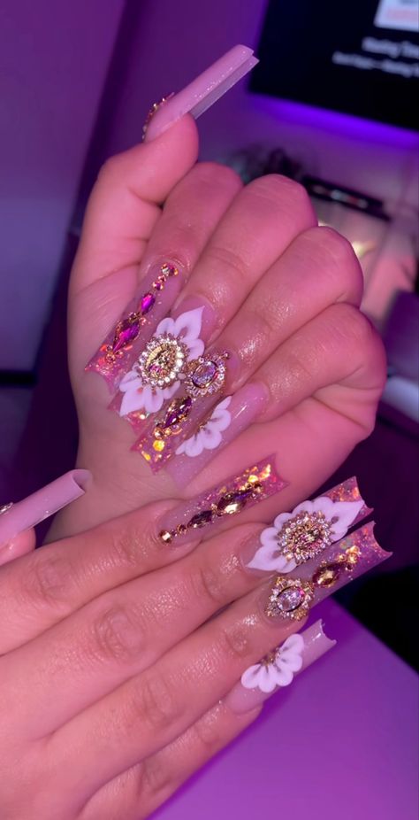 Victoria Sanchez, Fye Nails, Flare Nails, Quinceanera Nails, Nail Appointment, Cute Acrylic Nail Designs, Classy Acrylic Nails, Dope Nail Designs, Acrylic Nails Coffin Pink