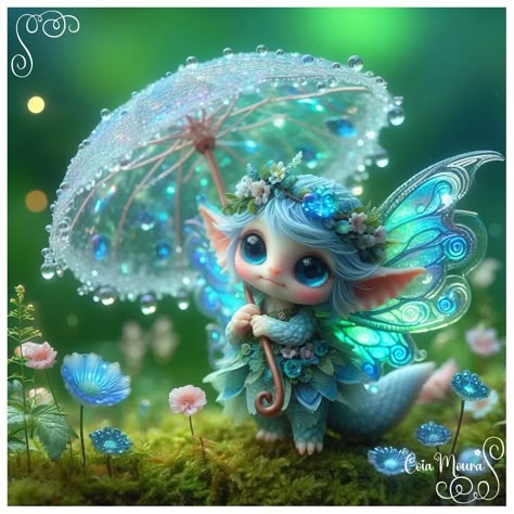 Cute Wall Stickers, Crystal Forest, Baby Dragon Art, World Nursery, Fairy Flowers, Faery Art, Whimsical Creatures, Storybook Art, Fairytale Fantasies