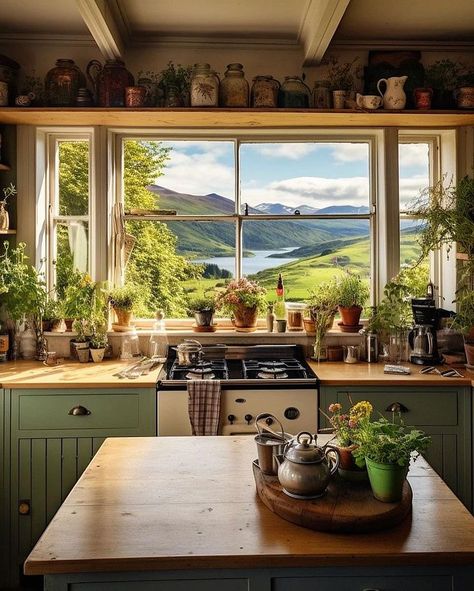 Cozy Scottish Cottage, Scottish Highlands Cottage, Scottish Country House Interiors, Scottish House Interior, Cottagecore Tiny House, Scottish Cabin, Scottish Cottage Interior, Scottish Country House, Scottish Kitchen