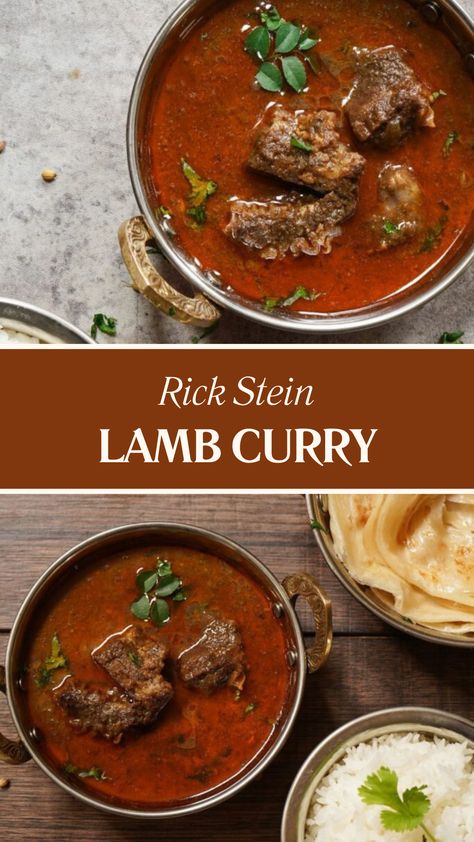 Rick Steins Lamb Curry Lamb Knuckle Curry, Boneless Lamb Recipes, Lamb Steaks Recipes, Lamb Indian Recipes, Lamb Shoulder Recipes, Lamb Chili Recipe, Lamb Rogan Josh Recipe, Rick Stein Recipes, Lamb Korma