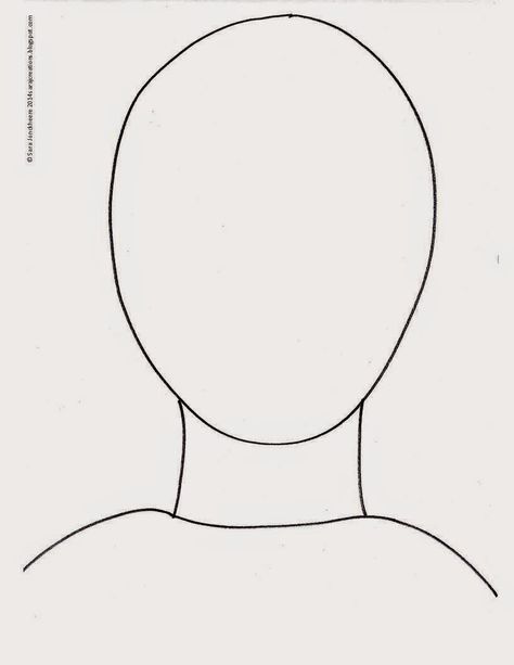 Myself Crafts Preschool, Self Portrait Preschool Template, Self Portrait Template For Kids, I Like Myself Book Activities, Blank Face Template, Face To Draw, I Like Myself, Portrait Template, Head Template