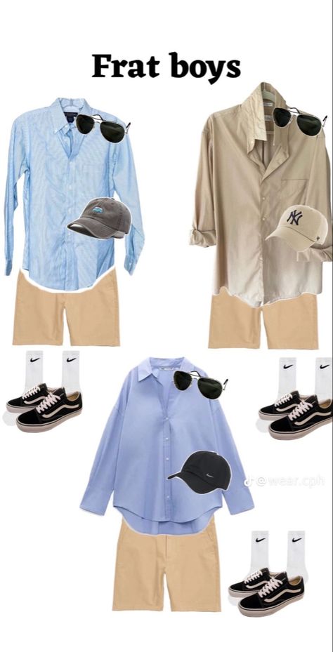 Frat Boys Halloween Costume, Frat Boy Outfit, Frat Outfits, Halloween Costumes For Big Kids, Fun Halloween Outfits, Frat Boys, Trio Costumes, Spirit Week Outfits, Cute Group Halloween Costumes