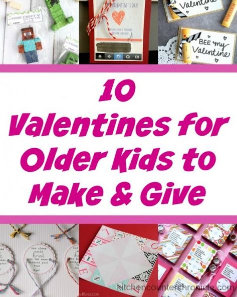 A fun collection of cool Valentine's Day crafts for tweens and teens to make. A little more challenging Valentine crafts and cards and decorations. #valentinecrafts #valentinecards #valentinecraftsfortweens #valentinescardsfortweens #valentinecraftsforolderkids #craftsfortweens Class Valentines For Older Kids, Homemade Valentines Day Cards For Friends, Valentines For Older Kids, Valentine Cards For Classmates, Valentines For Classmates, Crafts For Older Kids, Valentines Day Jokes, Diy Valentines Cards, Class Valentines