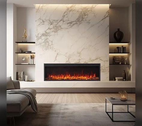 Wall Electric Fireplace, Fireplace Modern Design, Inset Fireplace, Recessed Electric Fireplace, Linear Fireplace, Fireplace Tv Wall, Magnetic Frame, Wall Mount Electric Fireplace, Electric Fireplace Insert