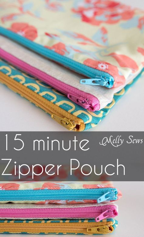 Sew a Zipper Pouch Tutorial - The Daily Seam Diy Zipper Pouch, Tips Menjahit, Sew Zipper, Pouch Tutorial, Sew Ins, Beginner Sewing Projects Easy, Zipper Pouches, Leftover Fabric, Creation Couture