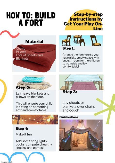 Build a fort!! How To Make A Blanket Fort Without Chairs, How To Make A Good Fort, How To Make A Pillow Fort, Fort Ideas Easy, Sleepover Den, How To Make A Fort On Your Bed, How To Build A Fort, Fort Ideas Indoor, Diy Blanket Fort