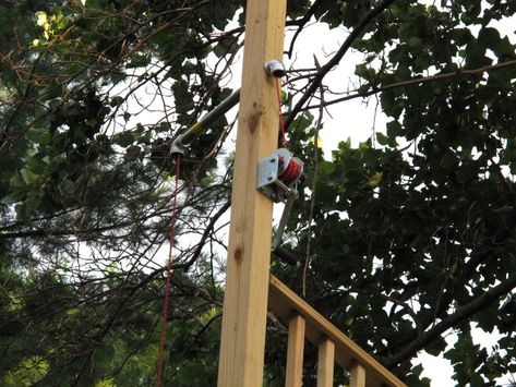 treehouse pulley system Building A Treehouse, Tree Fort, Pulley System, Outdoor Decorating, Outside Ideas, Tree Houses, Outdoor Ideas, Club House, Tree House