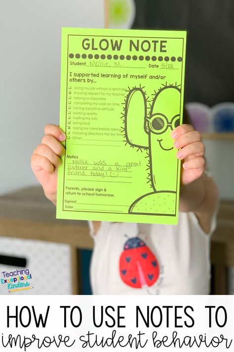 Behavior Sheet, Glow And Grow, Positive Notes Home, Positive Behavior Intervention, Classroom Discipline, Notes To Parents, Classroom Management Tool, Behavior Interventions, Classroom Behavior Management