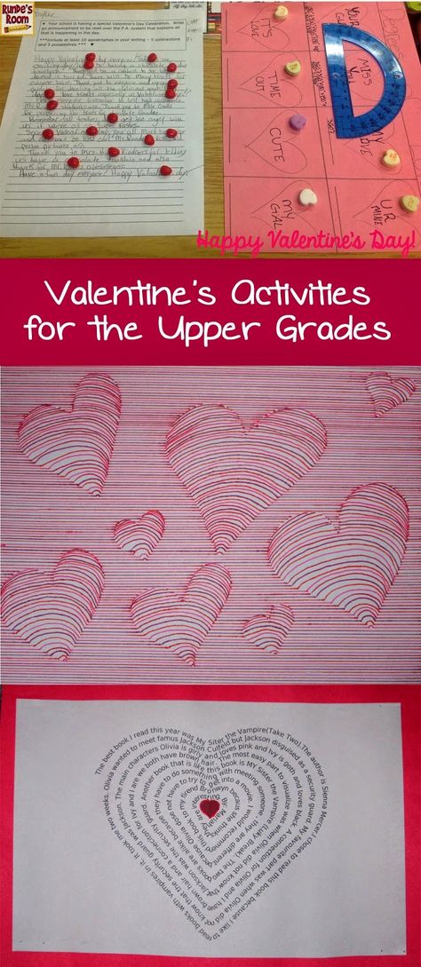 Elementary Valentines, Valentine's Activities, 4th Grade Art, Valentine Activities, Valentines Day Activities, Valentines Art, Valentines School, Classroom Valentine, Valentines Party