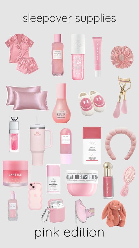 sleepover supplies!! #friends #bestie #pink #preppy #soaesthetic #sleepover #like #comment #viral #fypshuffle Preppy Birthday Sleepover Ideas, Girly Sleepover Aesthetic, Sleepover Supplies, Girly Sleepover, Preppy Sleepover, Sleepover Stuff, Sleepover Essentials, Sleepover Birthday, Sleepover Birthday Parties