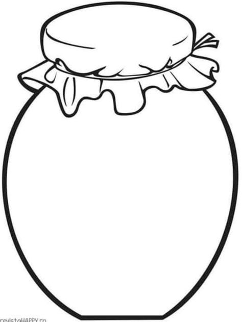 Honey Crafts For Kids, Jar Coloring Page, Fall Arts And Crafts, Preschool Arts And Crafts, Preschool Art Activities, Art Journal Techniques, Autumn Crafts, Paper Crafts For Kids, Paper Crafts Diy Kids