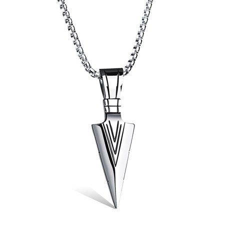 Please note, this item ships from an international seller. Expected delivery is 10-15 days. Feature: 100% Brand new and high quality! Style: Euramerican Type: Geometrical. Material: Stainless Steel Pendant Size: 15*51mm Chain Length: 55cm Size: one size.  Color: Silver.  Gender: unisex.  Age Group: adult. Arrowhead Pendant Necklace, Arrow Pendant Necklace, Mens Necklace Pendant, Arrowhead Necklace, Arrow Pendant, Long Chain Necklace, Mens Pendant, Gold Jewelry Fashion, Stainless Steel Necklace