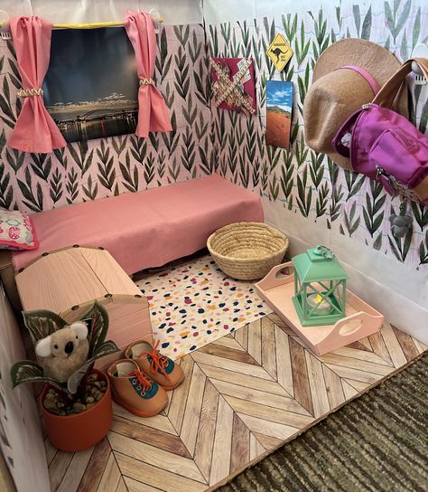 Diy American Girl Doll Furniture, Diy American Girl Doll House, American Girl Bedrooms, American Doll Stuff, Ag Doll House, American Girl Doll Room, American Girl Doll Sets, 4 H Projects, Diy Girls Bedroom