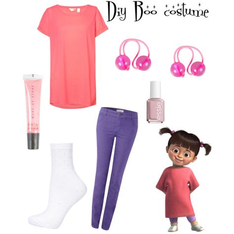 Diy boo from monsters inc costume by its-zoe-vi on Polyvore featuring Accessorize, Topshop, Oui, MAKE UP STORE, Essie and Disney Boo Costume Diy, Monsters Inc Boo Costume, Sully And Boo Costume, Disney Halloween Costumes Diy, Monsters Inc Costume Diy, Boo Monsters Inc Costume, Monsters Inc Halloween Costumes, Monsters Inc Costume, Boo From Monsters Inc