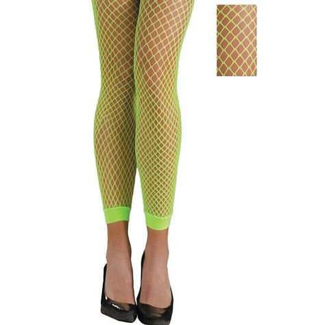 Green Fishnets, Glow In Dark Party, 80s Party Outfits, Green Tights, Fishnet Leggings, 80s Theme Party, 80s Costume, 80s Theme, How To Make Skirt