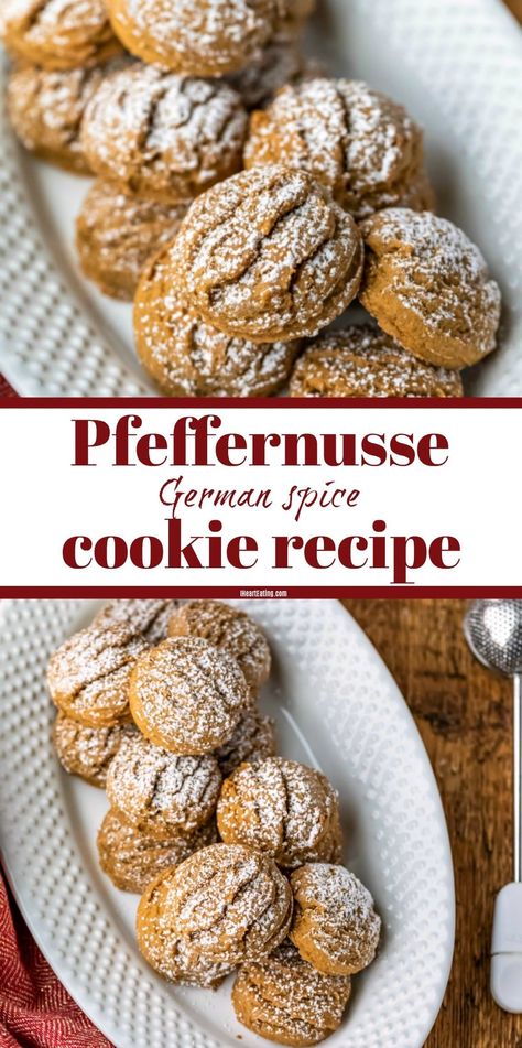 German Snickerdoodle Cookies, German Cookies Easy, German Christmas Baking Recipes, European Cookies Christmas, Old German Honey Cookies, Spice Christmas Cookies, Traditional Christmas Baking Ideas, German Pepper Cookies, German Thumbprint Cookies