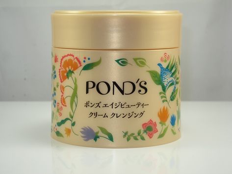 Japanese Pond’s Cold Cream Is Much Nicer Ponds Cold Cream Vintage, Makeup Removal Routine, Japanese Pond, 1920s Gangsters, Ponds Cold Cream, Big Tub, White Jar, Double Cleansing, 60 Years Ago