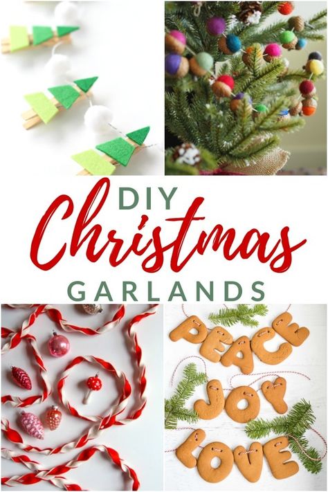 15 New and Unexpected Christmas Tree Garland Ideas - The Crazy Craft Lady Christmas Tree Garland Kids Craft, Rustic Christmas Tree Garland Diy, Diy Garland Christmas Tree, Easy Diy Christmas Garland Ideas, Diy Christmas Garland Ideas How To Make, Diy Tree Garland, Diy Garland Christmas, Diy Christmas Tree Garland, Christmas Tree Garland Ideas