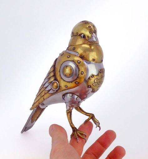 Meticulously Crafted Steampunk Creatures by Igor Verny Feature Articulated Wings and Limbs | Colossal Steampunk Diy Crafts, Steampunk Bird, Steampunk Furniture, Steampunk Animals, Mechanical Animals, Character Sheets, Wd 40, Colossal Art, Steampunk Diy