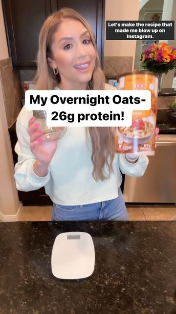 Best Oats For Overnight Oats, Easy Protein Overnight Oats Healthy, High Protein Overnight Oats Greek Yogurt, High Fiber Breakfast Meal Prep, High Protein Breakfast Overnight Oats, Kodiak Overnight Oats, Fairlife Overnight Oats, Overnight Oats With Macros, High Protein Yogurt Breakfast