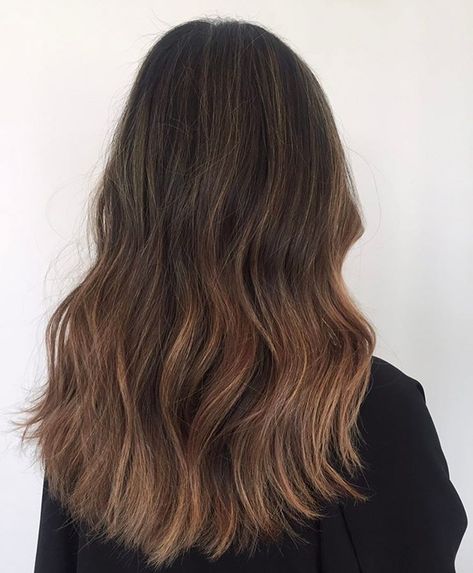 Cold Balayage Brunette, Brown Hair With Light Ends, Aesthetic Honey, Honey Ideas, Dark Brown Balayage, Brown Ombre Hair, Color Highlights, Curls For Long Hair, Long Face Hairstyles