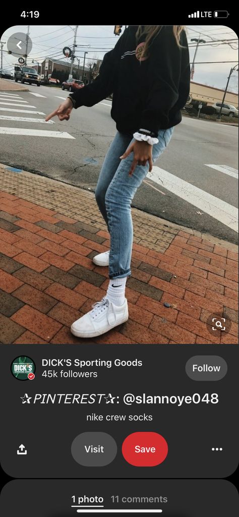 Socks Over Jeans With Sneakers, Socks Over Jeans, Crew Socks With Sneakers Outfit, Crew Socks With Sneakers, Socks With Sneakers Outfit, Socks With Sneakers, Socks And Jeans, Nike Crew Socks, Neat Tricks