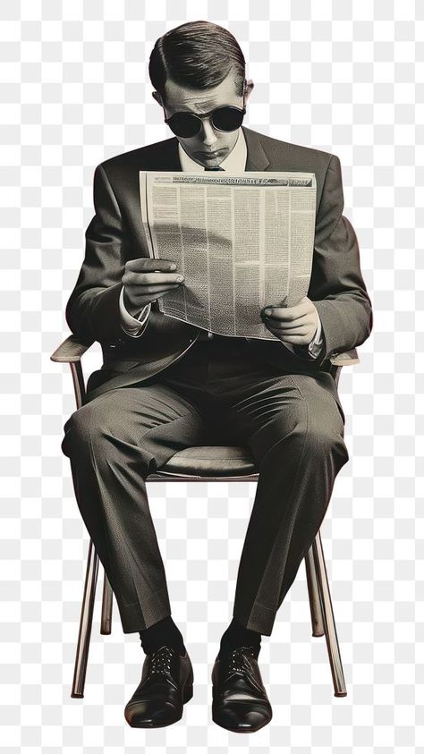 Newspaper Png, Man Reading Newspaper, Black And White Newspaper, Newspaper Reading, Newspaper Vintage, White Newspaper, Real Estate Marketing Strategy, Man Png, Man Reading