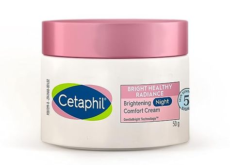 Cetaphil Brightening Night Comfort Cream - 50 g| For Dark Spots, Uneven Skin Tone| Hyaluronic Acid & Niacinamide| Fragrance Free| Dermatologist Recommended Sea Daffodil, Luminous Skin, Skin Hydration, Vitamin B3, Dermatologist Recommended, Even Out Skin Tone, Skin Barrier, Uneven Skin, Skin Cream