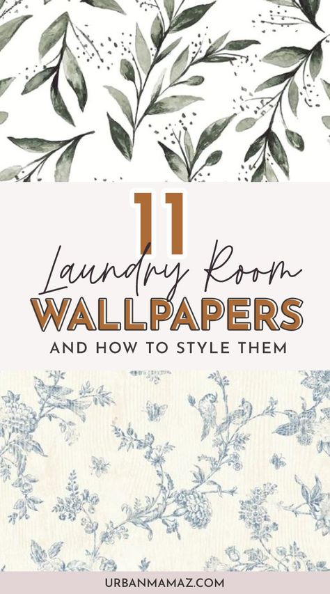 11 Beautiful Laundry Room Wallpapers and How you can Model Them- #Gorgeous #Laundry #Room #style #wallpapers Check more at https://howcandothis.com/homedecoration/11-beautiful-laundry-room-wallpapers-and-how-you-can-model-them/ Modern Bathroom Trends, Laundry Room Paint Color, Laundry Room Redo, Room Wallpaper Designs, Laundry Room Paint, Small Bathroom Wallpaper, Laundry Room Decor Ideas, Laundry Room Organization Ideas, Laundry Room Colors