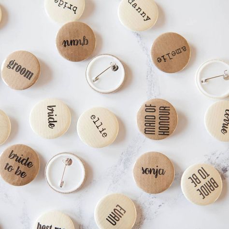 Beer Bottle Wedding, Wildflower Seed Favors, Handmade Badges, Wine Cork Wedding, Place Markers, Sweet Wedding Favors, Bespoke Invitations, Chocolate Wedding Favors, Personalised Badges