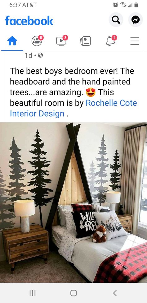 Ski Theme Room, Snowboard Nursery, Kids Fishing, Boys Room Decor, Boy's Bedroom, Room Themes, Kids' Room, Tree Painting, Boy's Room