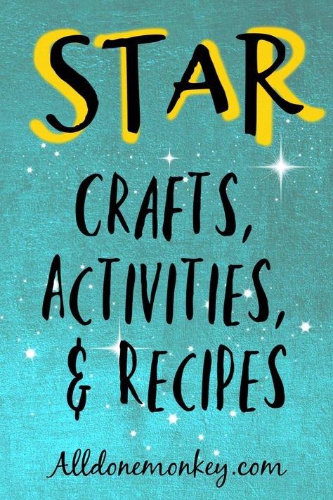 Star Crafts, Activities, and Recipes for Kids - All Done Monkey Astronomy Activities, Easy Origami Star, Star Crafts, Science Camp, Alternative Education, Pre Writing Activities, Recipes For Kids, Stars Craft, Preschool Themes