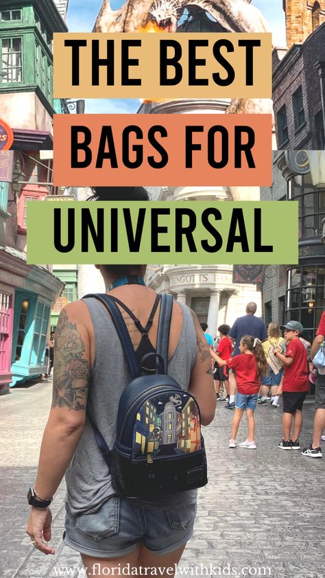 The best bags for Universal Studios. If you're planning a Universal vacation, here are the best hip bags for Universal and the best small backpacks for Universal! #universalstudios #universaltravel #orlandovacation #floridatravelwithkids Universal Bag Essentials, Best Bag For Universal Studios, What To Wear For Universal Studios, Universal Studio Outfits Summer, What To Take To Universal Studios, Cute Universal Studios Outfit Summer, Best Souvenirs From Universal Studios, Universal Studios California Outfit, Universal Tips And Tricks