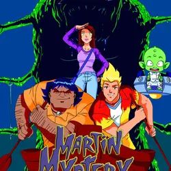 Martin Mystery has a passion for all things paranormal. When he's not at school, this teenage lover of supernatural ooze works undercover for a secret bureau specialising in mysterious phenomena. Together with his older stepsister Diana, Java (a massive caveman lost in time) and Billy (a small green hovering creature), he checks out weird wonders. Martin is always bursting with energy and seldom thinks before he leaps. Diana is his guardian angel – a straight-A student, she brings the brains ... Martin Mystery, Animated Movie Posters, Dylan Dog, Lost In Time, Cartoon Profile Pictures, Geek Art, Old Cartoons, Tv Programmes, Guardian Angel