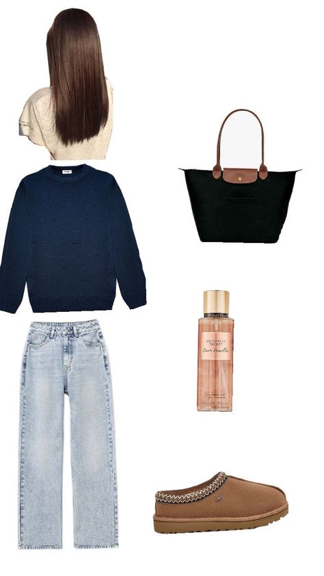 outfite l'automne Pull Bleu Marine, Marine Outfit, School Outfits, Ootd