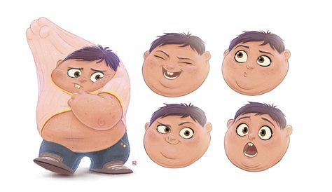 lube-x big boy character design and expressions, noah demirci Boy Character Design, Fat Character, Chubby Boy, Character Design Cartoon, Chunky Babies, Boy Illustration, Fat Boy, Character Design Sketches, Title Sequence